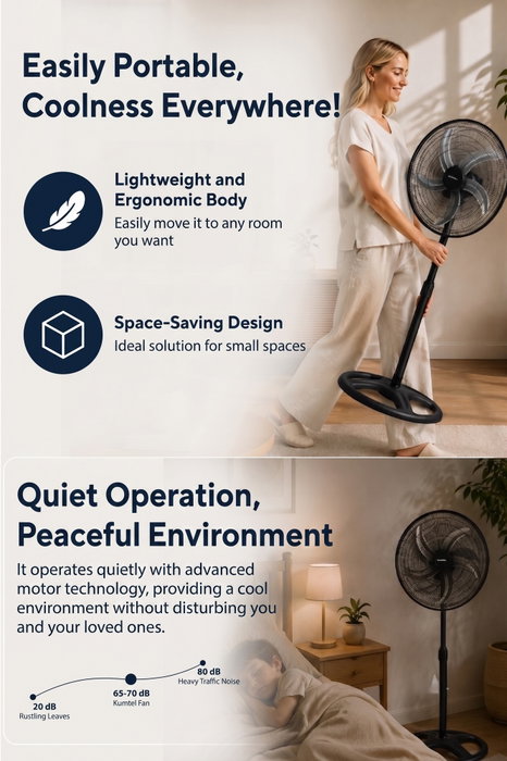 Kumtel KTF-340 Ventilador de 18 pulgadas Negro Kumtel KTF-340 Ventilador de 18 pulgadas Negro